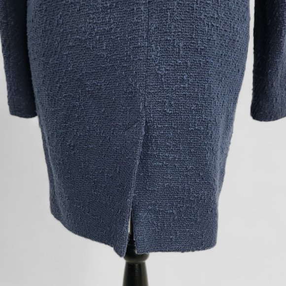 Set Urban Deluxe Women's Chunky Blue Knit Coat 6 - Picture 7 of 10